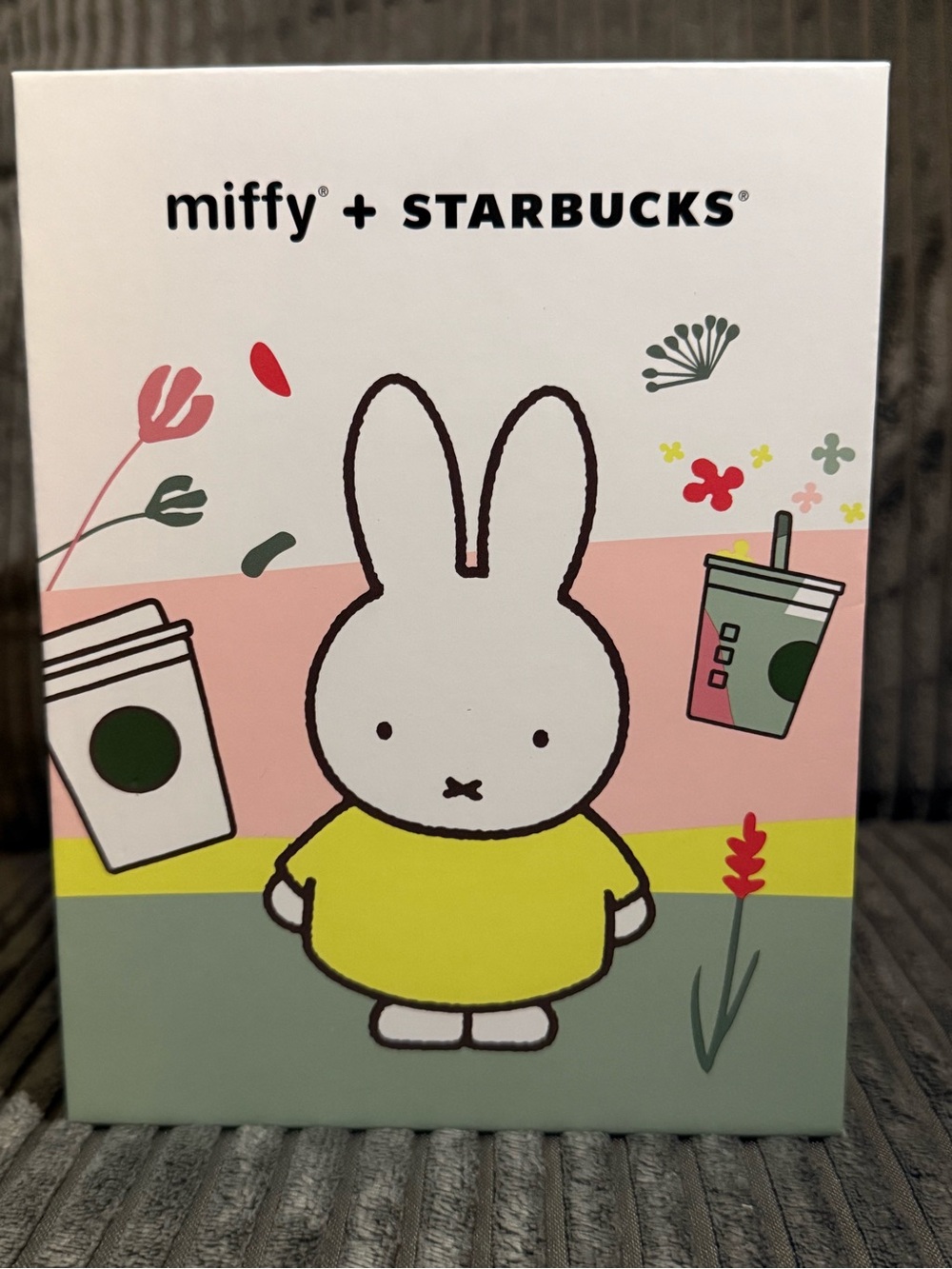 Starbucks x miffy White Mug with Teal Lid and Red Floral Accent - Picture 4 of 8